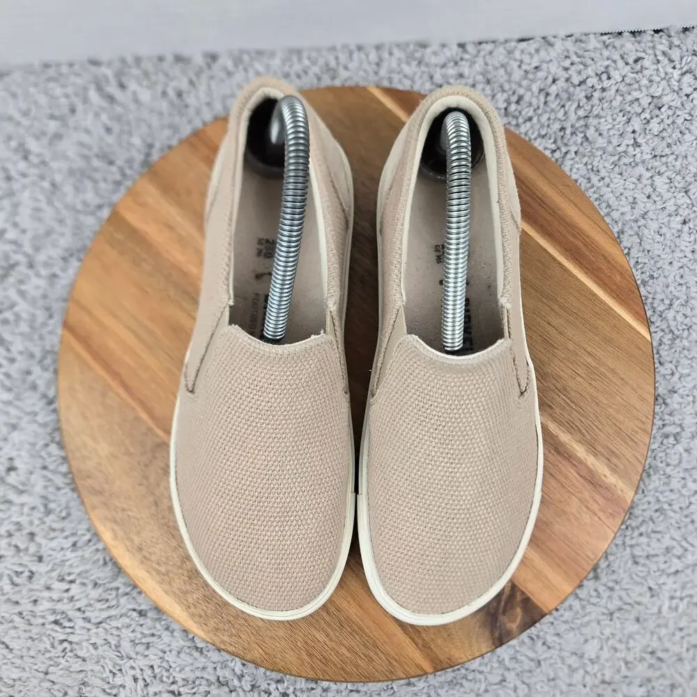 Birkenstock Womens 39 Oswego Sandcastle Beige Canvas Suede Slip On Daily Sneaker
